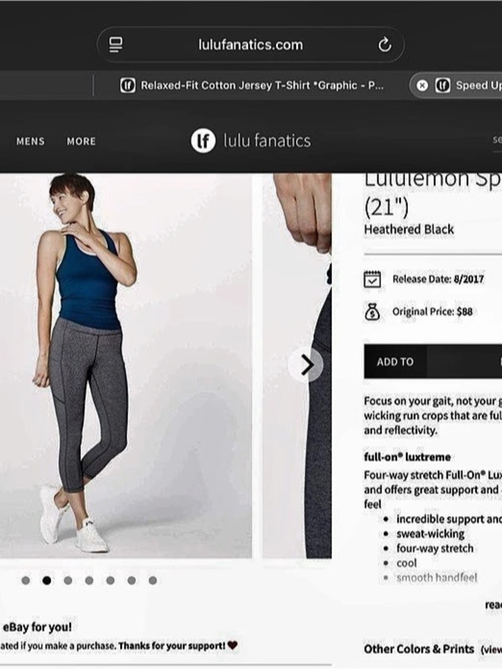lululemon Speed Up Crop 21" Gray Athletic Leggings